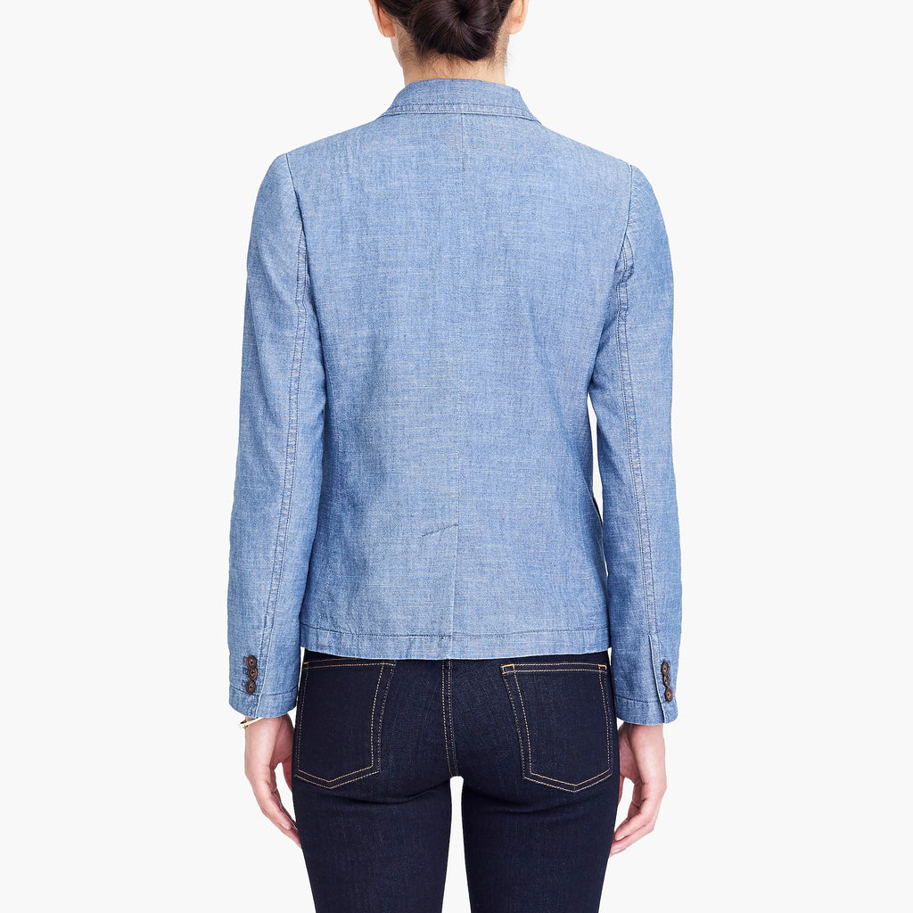 女性に人気！ J.CREW Chambray Highweight Blazer ブレザー - メンズ