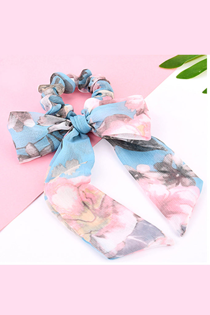 Hair Scrunchies Elastic Hair Bands Hair Scarf Ponytail Cute Colorful Floral Design