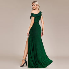 Ladies Elegant Ball Gown One Shoulder Pleated Zipper Sexy Straight Party Dresses