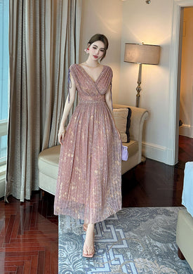 Ladies' Luxury Elegant Casual Social Gown