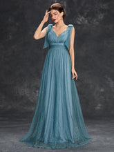 New design mesh sequin Ladies  elegant deep V edge Bridesmaid dress