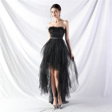 Handmade ostrich hair positioning flower beads mesh wedding banquet party dress