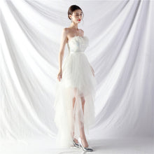 Handmade ostrich hair positioning flower beads mesh wedding banquet party dress