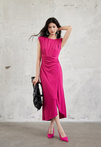 Sleeveless Casual Midi Dress