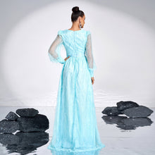 Elegant Formal Spaghetti Sequin Evening Dress