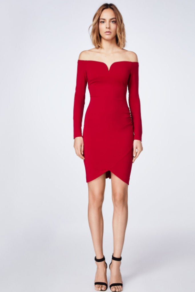 Nicole Miller Strapless Red Dress