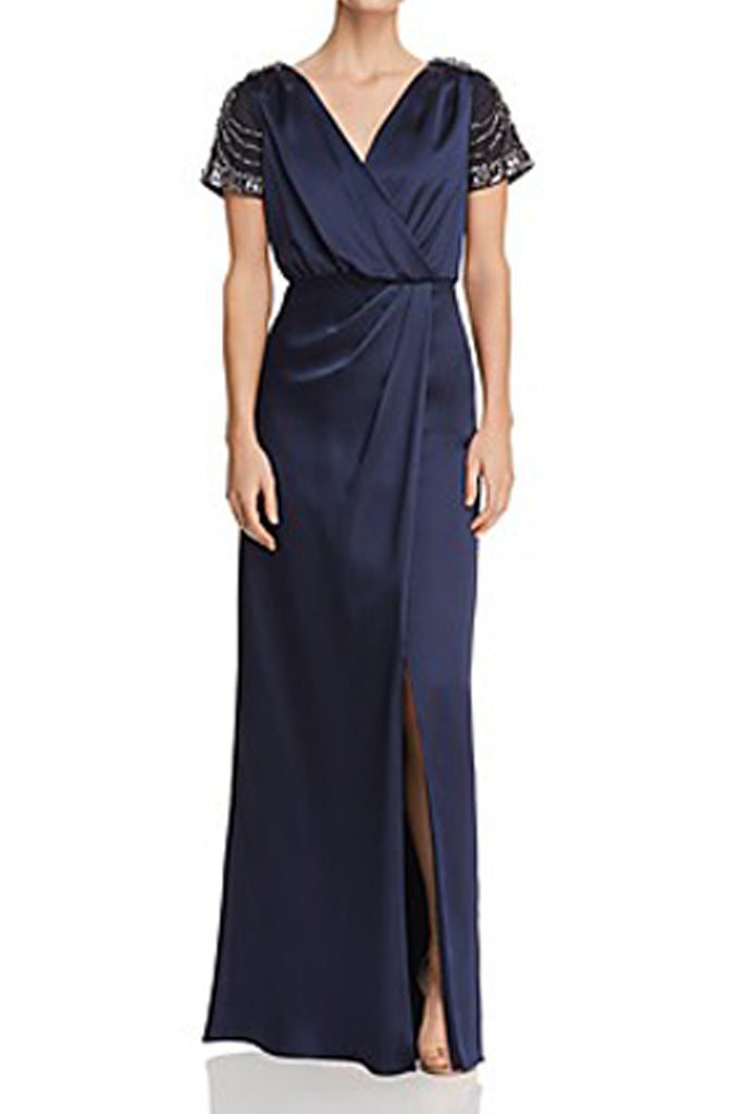 AIDAN MATTOX TWILIGHT CAP SLEEVE LONG DRESS Vicky and Lucas